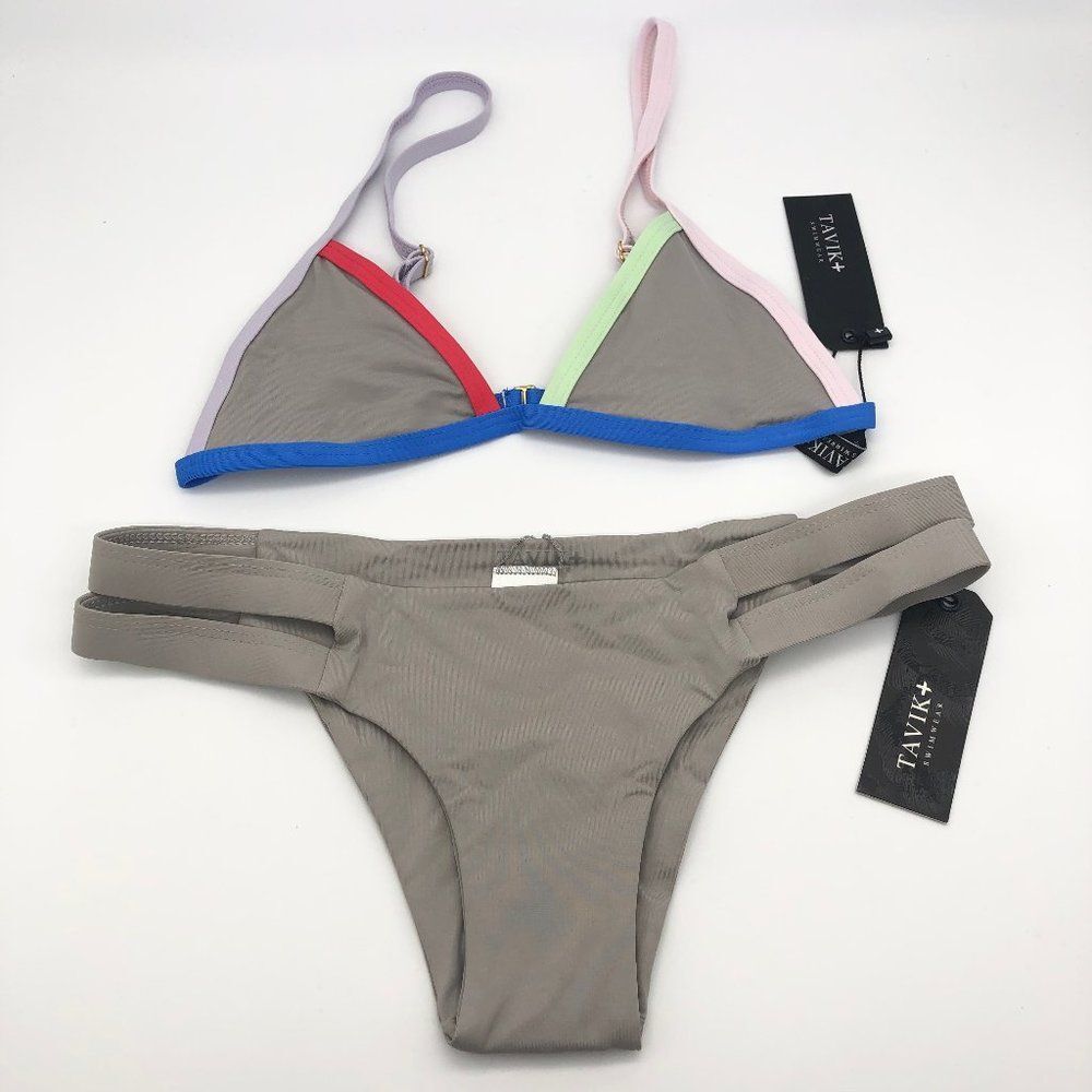 New Tavik Taupe Brown Bikini - Size XS